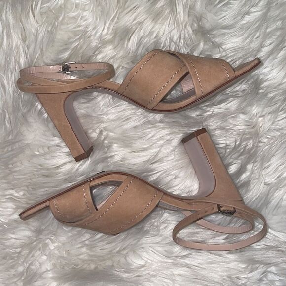 Schutz Anayra Nubuck Honey Beige Sandals - Picture 7 of 7